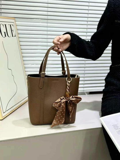 TRENDFOL™ - Women's Soft PU Bucket Bag with Zipper Closure